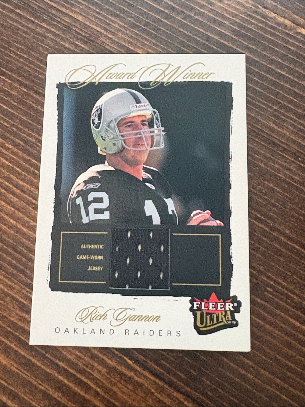 2003 Fleer Ultra Rich Gannon Oakland Raiders Jersey Card